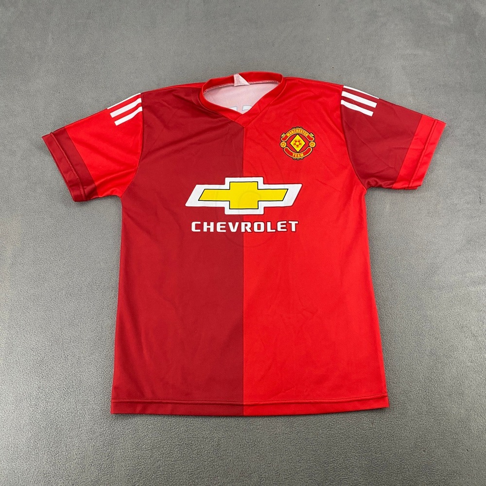 Manchester United Pogba 6 Red Soccer Jersey Chevrolet Y2K VTG Rare